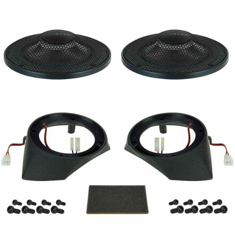 Alpine SPC-R100-DU Full Range 12cm Dash Pod Speakers for Fiat Ducato 3 45w RMS