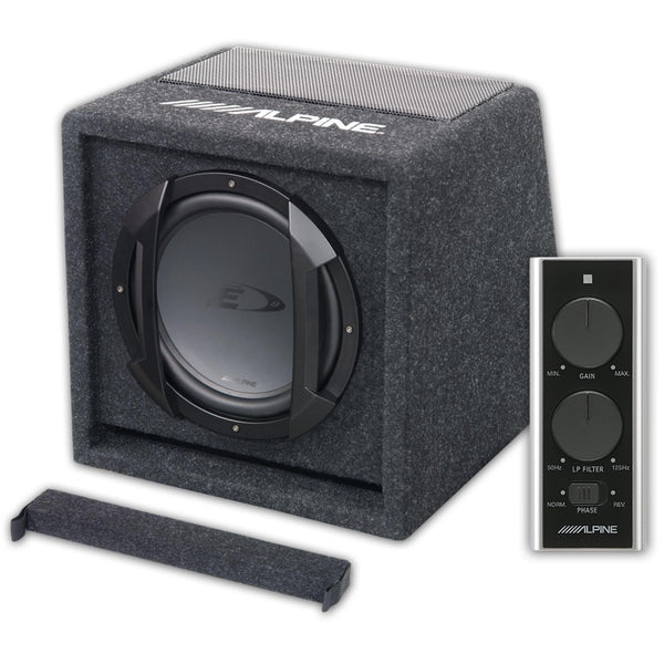 Alpine SWE-815 Subwoofer Amplified Powered Active Sub with Wired Remote 100w RMS - CEN
