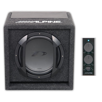 Alpine SWE-815 Subwoofer Amplified Powered Active Sub with Wired Remote 100w RMS - CEN