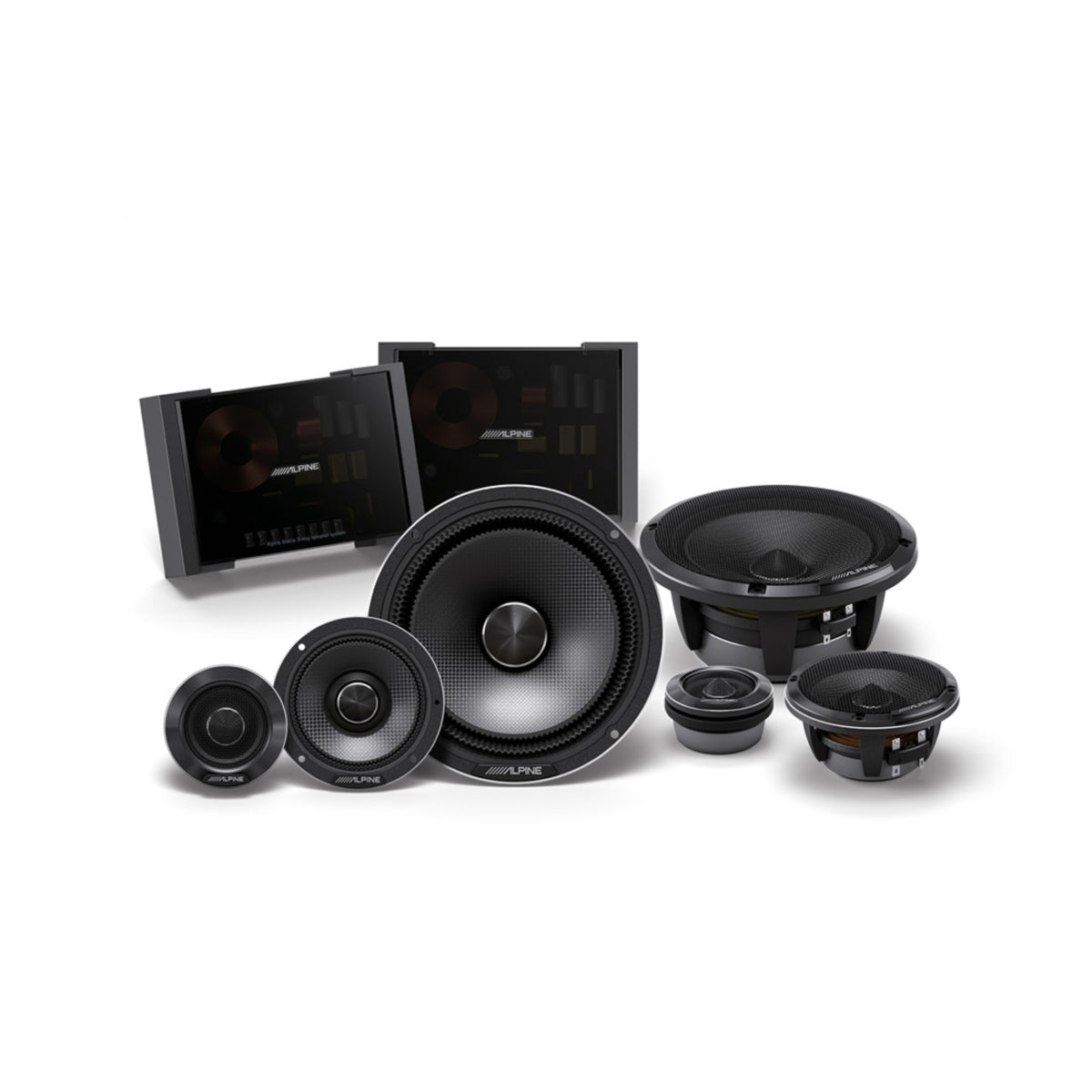 Alpine HDZ-653 Status Speakers Hi-Res 6.5 Inch 16.5cm 3 Way Component 100w RMS - CEN