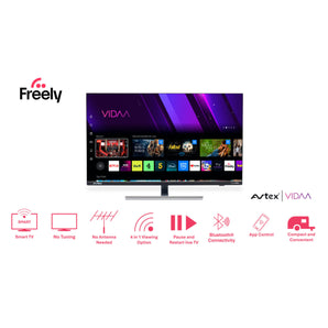 Avtex SmartPRO 23.8" HD TV Built In DVD 12v Freely Television Apps Wi-Fi Airplay - CEN