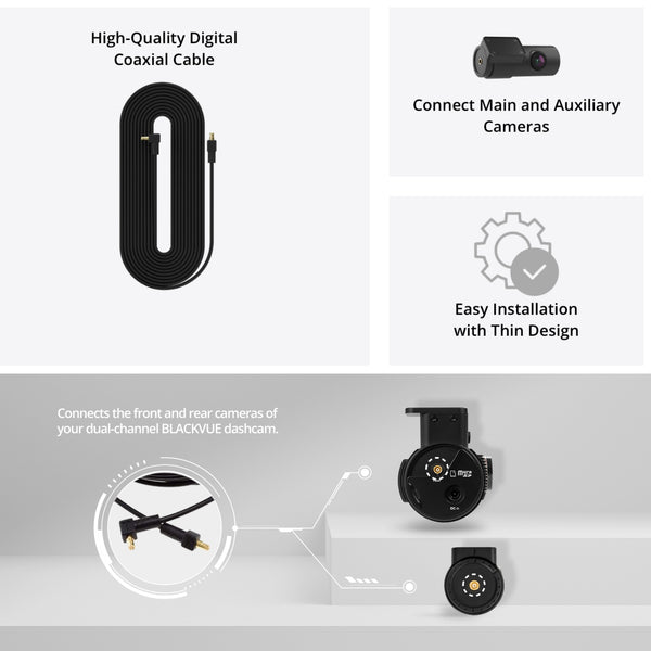 BlackVue 6m Coaxial Cable 6Gbps for Elite Series Dash Cams