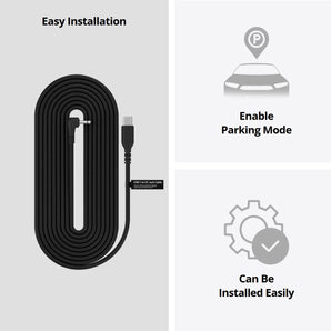 BlackVue USB-C Power Cable for Elite & X Series Dash Cams