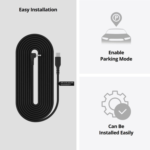 BlackVue USB-C Power Cable for Elite & X Series Dash Cams