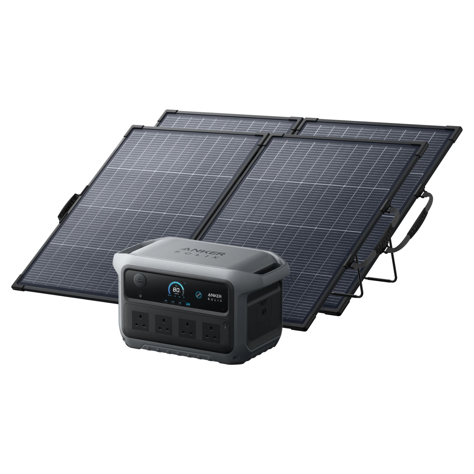 Anker SOLIX C2000 Gen 2 Battery Power Station + 2x PS200 Bifacial Sola ...