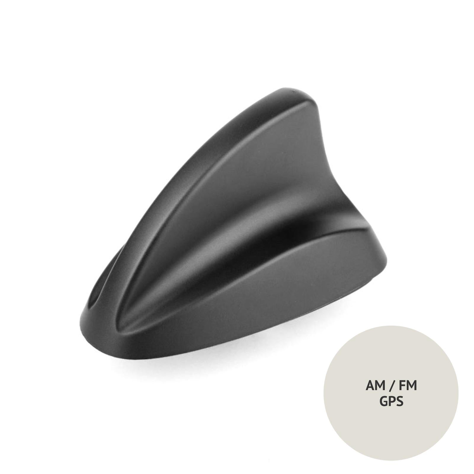 Autonet Universal Amplified Shark Fin Antenna – AM/FM, Black, For Car Roof