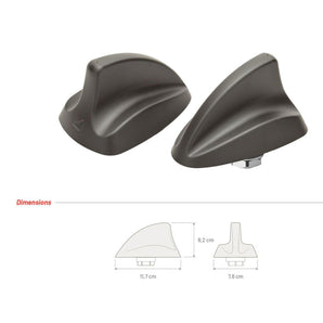 Calearo AM FM GPS Aerial Roof Mount Shark Fin Active Radio Antenna Black 7677825 - CEN