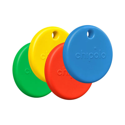 Chipolo POP Tracker Tag Works with Apple or Google's Find My 4 Pack Colour Mix