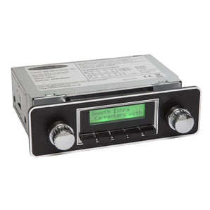 Vintage Car Stereo 100 DAB Spindle Mount Radio Stereo Rear USB Chrome & Black - CEN