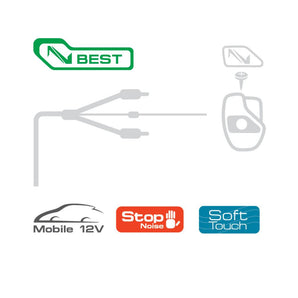 Connection Best BT2 450 4.5m 14.8 ft 2 Channel Car RCA Amp Cable Lead - CEN