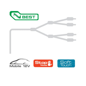 Connection Best BT4 550 5.5m 18 ft 4 Channel Car RCA Amp Cable Lead - CEN