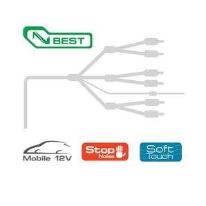 Connection Best BT6 550 5.5m 18 ft 6 Channel Car RCA Amp Cable Lead - CEN