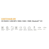 Continental CDD7418UB-OR Bluetooth Car Stereo DAB Radio CD Player USB Retro OEM - CEN