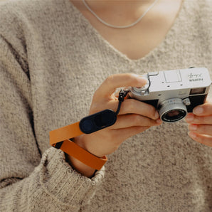 Peak Design Cuff Leather Amber Camera Wrist Strap with Quick Release Anchors