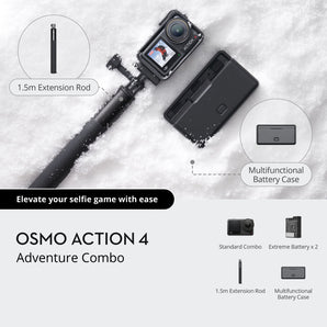 DJI Osmo Action 4 Adventure Combo 4K 120fps 1/1.3 Inch Sensor Action Camera