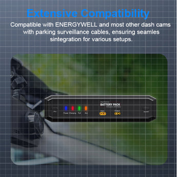 Energywell PC6 Dash Cam LiFePO4 Battery Pack Extended Parking Mode upto 60 Hours - CEN