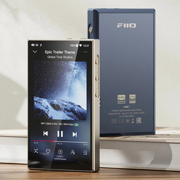 FiiO M21 DAP Portable Hi-Res Digital Audio Music Player Bluetooth Titanium Gold - CEN