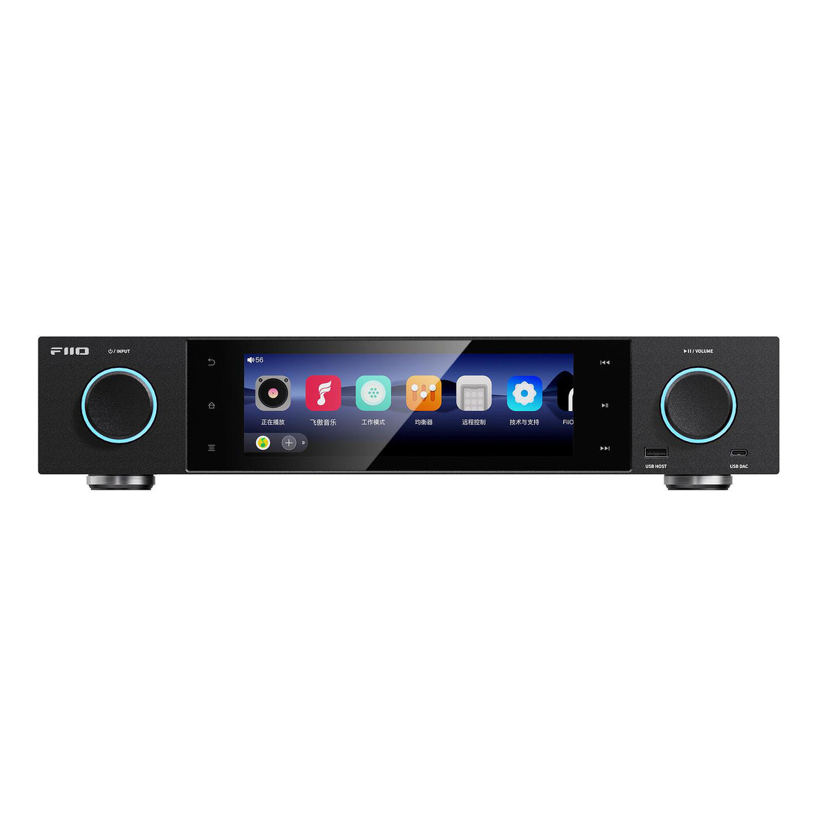 FiiO S15 Desktop Hi Res Audio Music Streamer 7.84 Inch Display Android 12 Black - CEN