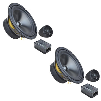 Ground Zero Radioactive GZRC 165.2SQ-IV 6.5 Inch 2 Way Component Door Speakers - CEN