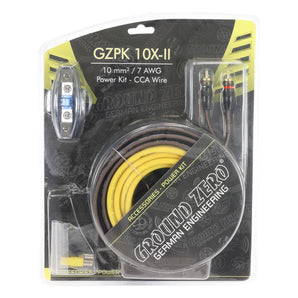 Ground Zero 7 AWG Amplifier Wiring Kit Shielded RCA Cable 60A Fuse GZPK 10X-II - CEN