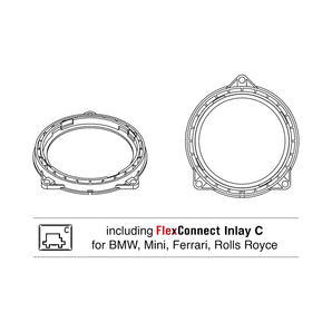 Helix Compose FlexMount 100 CFMK100 BMW.3 4 Inch Midrange Adaptor for BMW, Mini - CEN