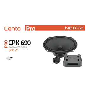 Hertz Cento CPK 690 Pro 6x9 Inch 2 Way Car Door Component Speakers 120w RMS Pair - CEN