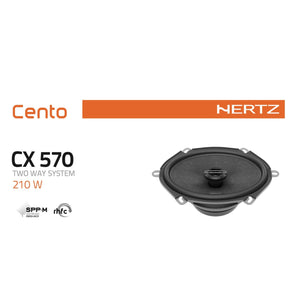 Hertz Cento CX 570 5x7 Inch 2 Way Car Door Shelf Coaxial Speakers 70w RMS Pair - CEN