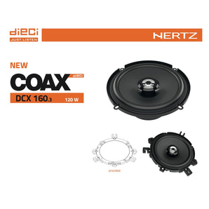 Hertz Dieci DCX 160.3 6.0" 16.0cm 2 Way Car Door Coaxial Speakers 60w RMS Pair - CEN