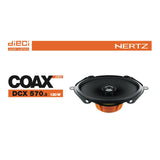 Hertz Dieci DCX 570.3 5x7" 2 Way Car Door Shelf Coaxial Speakers 60w RMS Pair - CEN