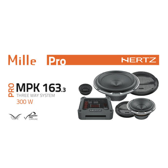 Hertz Mille Pro MPK 163.3 6.5" 16.5cm Car 3 Way Component Speaker 150w RMS Pair - CEN