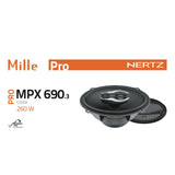 Hertz Mille Pro MPX 690.3 6x9" Car 3 Way Coaxial Parcel Shelf Speakers 130w Pair - CEN