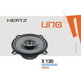 Hertz UNO X 130 5" 13cm 130mm 2 Way Car Door Coaxial Speaker Kit 40w RMS Pair - CEN