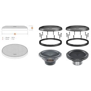 Hertz Mille Pro MG 250.3 10 Inch Steel Mech Sub Grille Pro & Legend Subwoofer - CEN