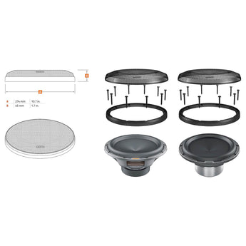 Hertz Mille Pro MG 250.3 10 Inch Steel Mech Sub Grille Pro & Legend Subwoofer - CEN