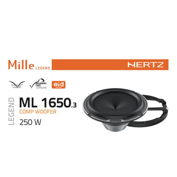 Hertz Mille Legend ML 1650.3 6.5" 16.5cm Midrange Woofer Speakers 125w RMS Pair - CEN