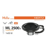 Hertz Mille Legend ML 2500.3 10 Inch Single Voice Coil 4 ohm Subwoofer 700w RMS - CEN