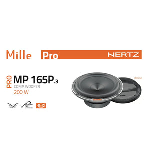 Hertz Mille Pro MP 165P.3 6.5" 16.5cm Car Midrange Woofer Speakers 100w RMS Pair - CEN