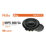 Hertz Mille Pro MPS 300 S4 Sub 12 Inch 30cm Shallow Car Subwoofer 4 Ohm 500w RMS - CEN