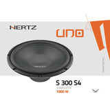 Hertz UNO S 300 S4 12" 30cm Car Audio Sub Component Subwoofer 4 Ohm 250w RMS - CEN