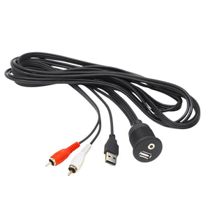 Hertz Marine HMA USB AUX IN 2m Waterproof Extension Cable for HMR Source Units