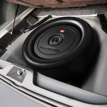 JBL BassPro Hub Sub Spare Wheel Tire Well Active Subwoofer with Remote 200w RMS - CEN