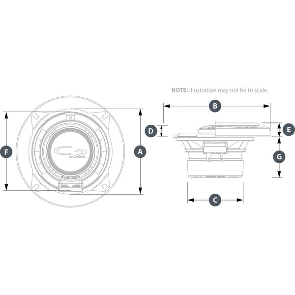 JL Audio C2-400x C2 Series 4" 10cm Coaxial Car Door Dash Speakers 35w RMS Pair - CEN