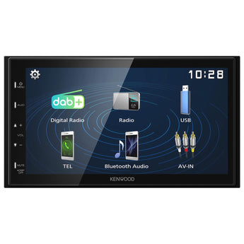 Kenwood DMX129DAB Double Din DAB Digital Radio Bluetooth USB Car Stereo - CEN