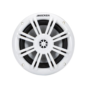 Kicker Marine Speakers KM Series 6.5 Inch Coaxial White Grills Boat Rib 50w RMS-1