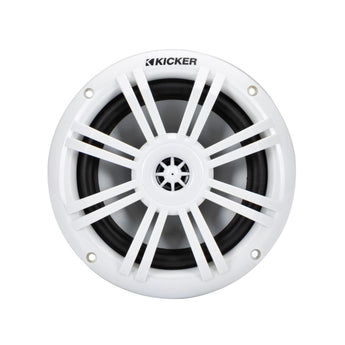 Kicker Marine Speakers KM Series 6.5 Inch Coaxial White Grills Boat Rib 50w RMS-1