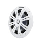 Kicker Marine Speakers KM Series 6.5 Inch Coaxial White Grills Boat Rib 50w RMS-2