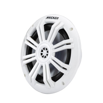 Kicker Marine Speakers KM Series 6.5 Inch Coaxial White Grills Boat Rib 50w RMS-2