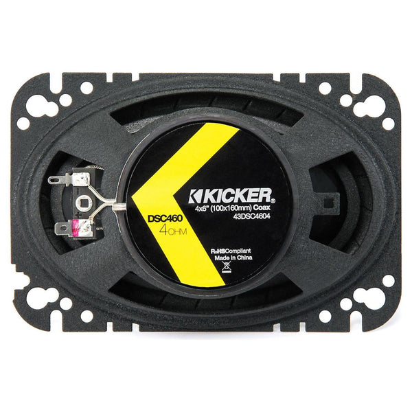 Kicker DSC4604 DS Series 4x6" 2 Way Car Door Shelf Coaxial Speakers 30w RMS - CEN