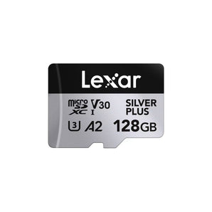Lexar 128GB Micro SD Card Silver Plus Series with Adaptor