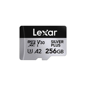 Lexar 256GB Micro SD Card Silver Plus Series with Adaptor